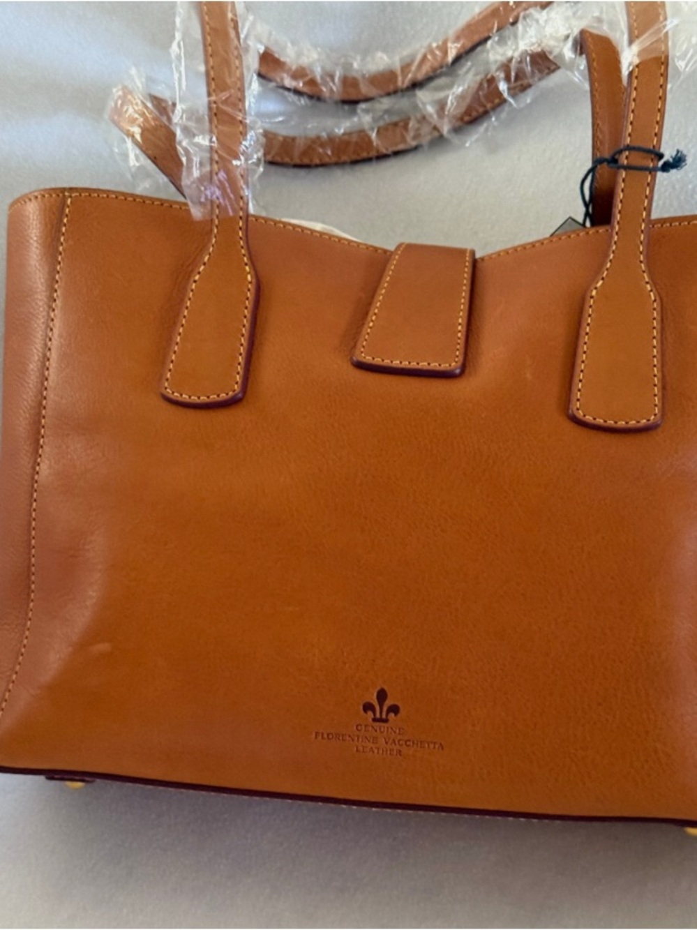 Dooney & Bourke Italian Florentine Leather Shoulder Tote Discontinued - Picture 4 of 8